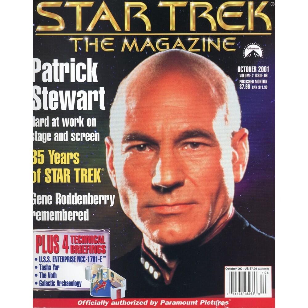 Star Trek The Magazine 2001 October Patrick Stewart Gene Roddenberry RMEM  C-9